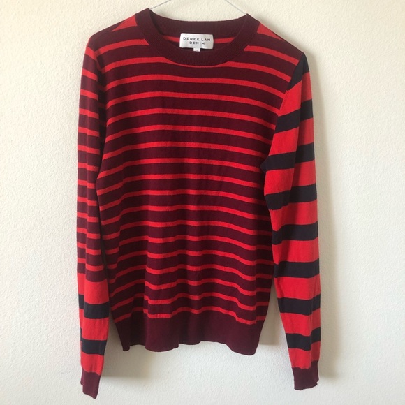 Derek Lam Denim Red/Burg, Cotton/Cashmere Sweater - Picture 3 of 10